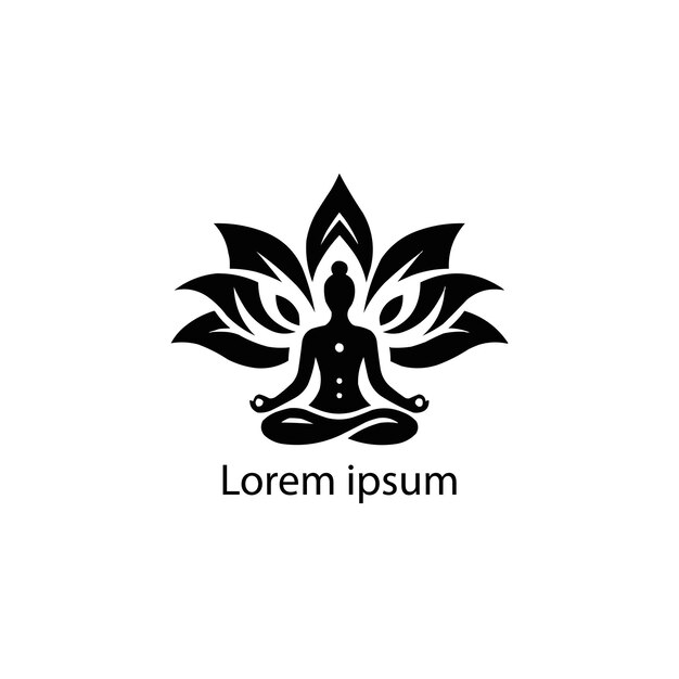 Vetor um design de logotipo de ioga