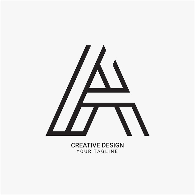 Um design de logotipo único de marca moderna com uma linha de monograma inicial criativa