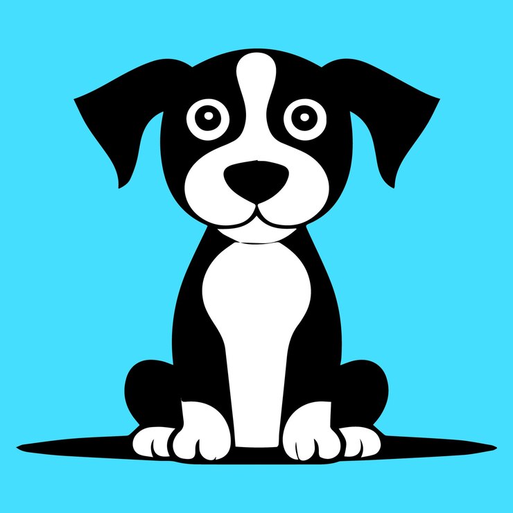 Vetor um design de logotipo vetorial de cão