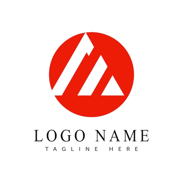 Um design de modelo de vetor de logotipo de letra inicial