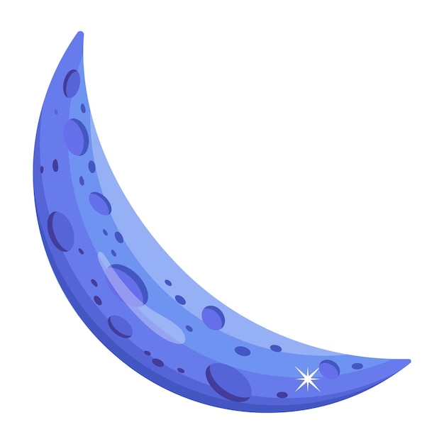 Um design de vetor plano de lua