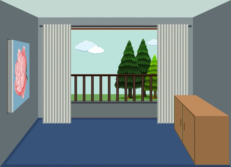 Vetor um design do apartamento vazio