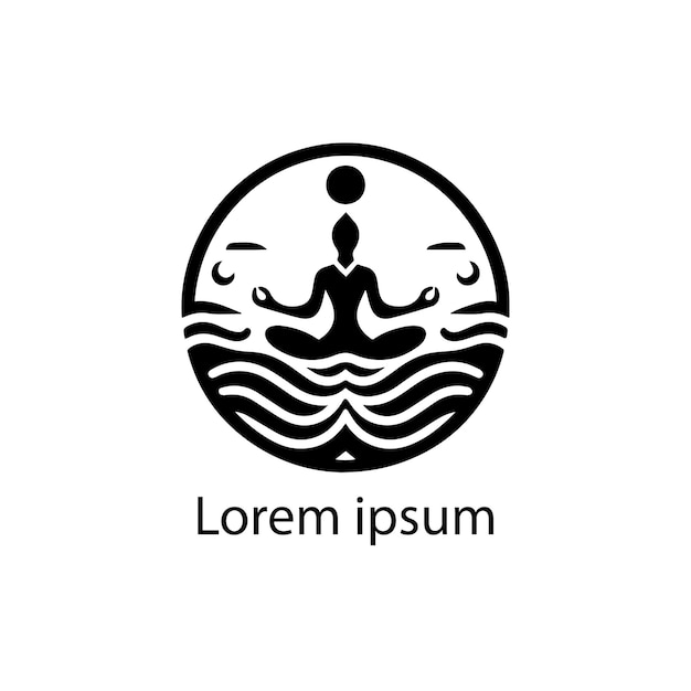 Um design vetorial de logotipo de ioga