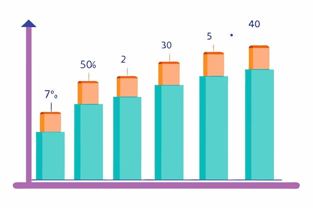 um diagrama dos números 5 e 5 com um fundo azul