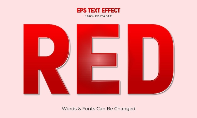 Um efeito de texto vermelho com o título'red'no mesmo