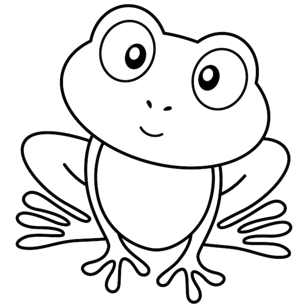 Um esboço de sapo animal bonito