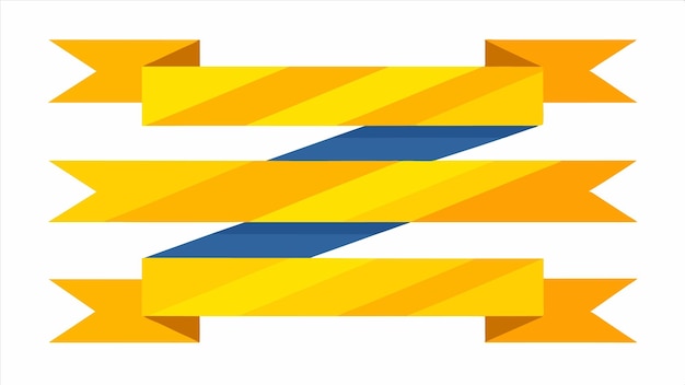 um escudo amarelo e azul com uma faixa azul que diz amarelo