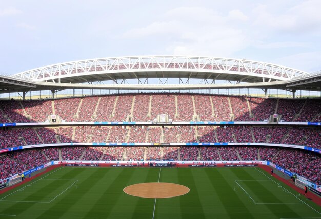 Um estádio com um estádio com uma estátua com uma estátia com um estátio com uma estácia com uma estátio