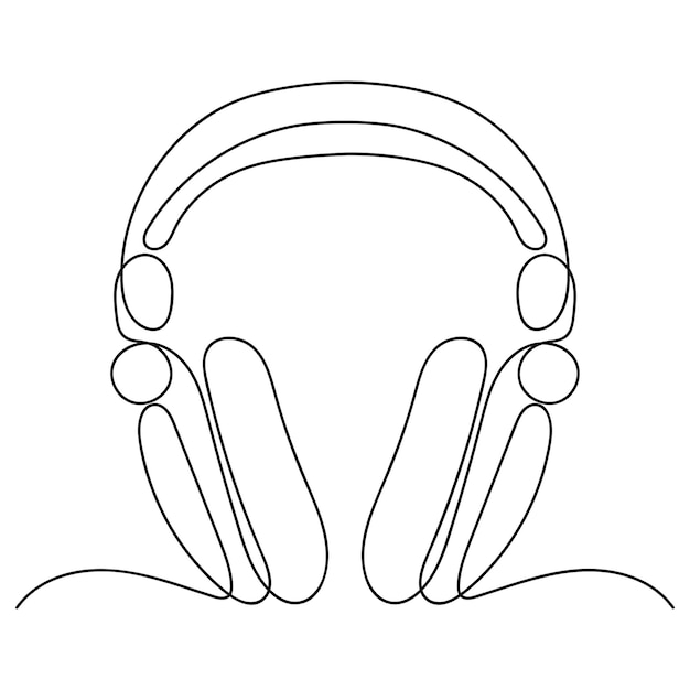 música fone de ouvido dispositivo vetor ilustração. Esportes e lazer ou  tecnologia objeto ícone conceito. sem fio fone de ouvido para jogos e música  vetor Projeto com sombra. música estúdio logotipo Projeto.