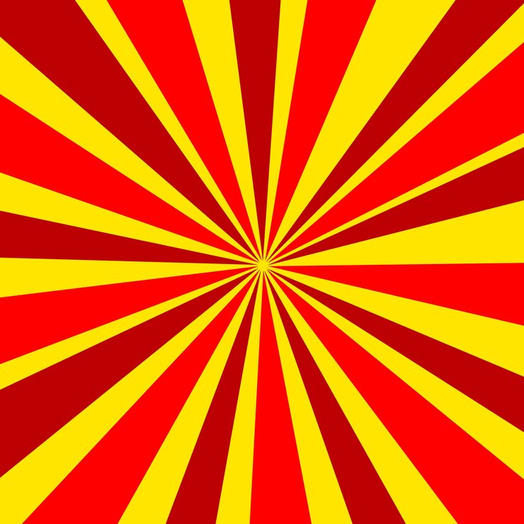 Vetor um fundo amarelo e vermelho com um padrão amarelo e vermello