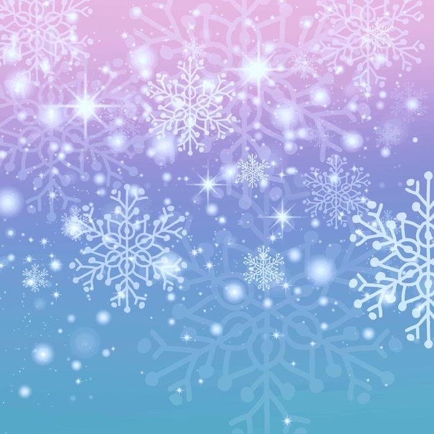 um fundo azul com flocos de neve