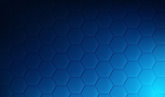 um fundo azul com um padrão de telhas hexagonais