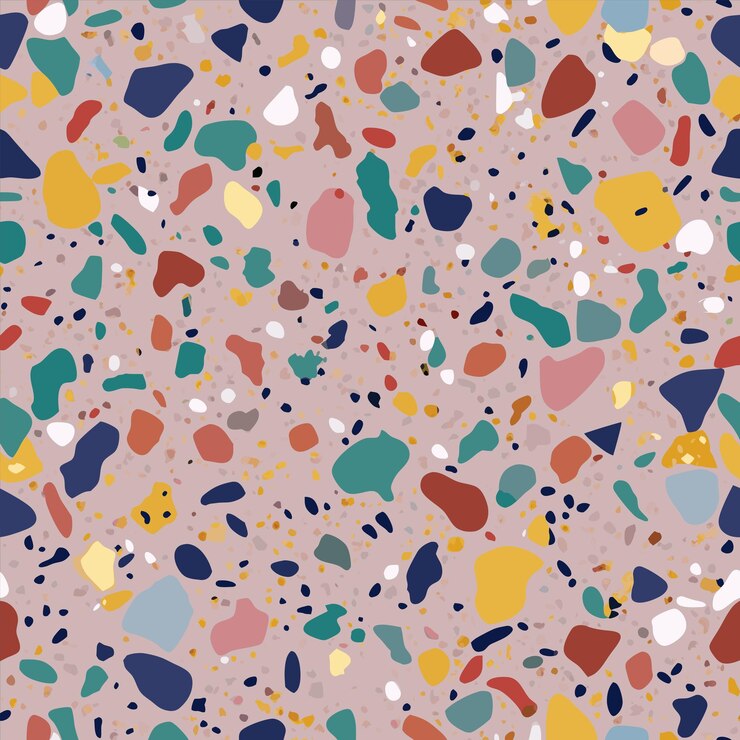 Vetor um fundo colorido com rochas multicoloridas e um padrão manchado multicolorido