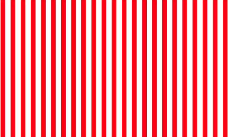 Vetor um fundo listrado vermelho e branco com um padrão de linhas vermelhas e brancas