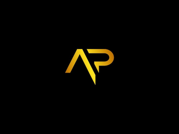 Um fundo preto com um logotipo amarelo e laranja para uma empresa que diz ap