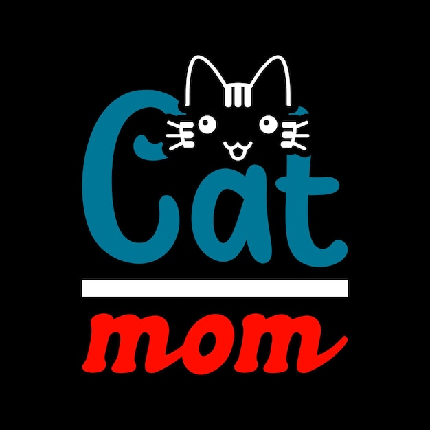 Um fundo preto com um logotipo de mãe de gato nele