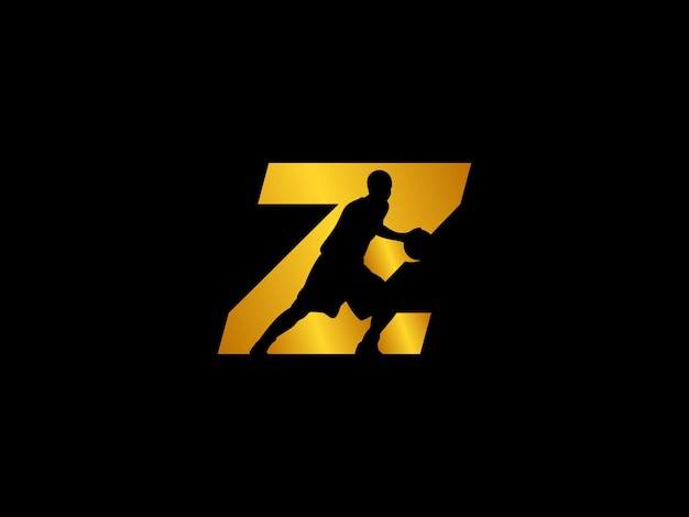 Um fundo preto com um logotipo z amarelo