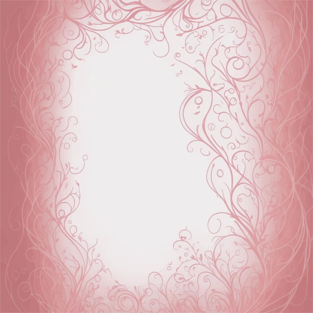 Vetor um fundo rosa e branco com uma borda floral