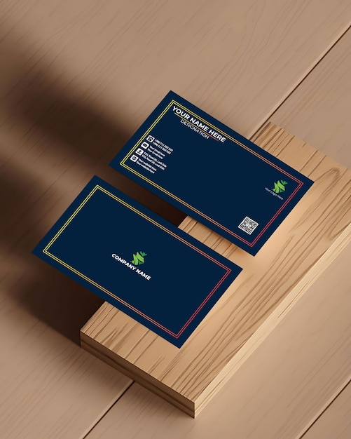 Um fundo sólido para cartões de visita para um design limpo
