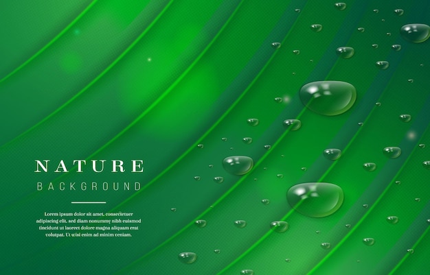 um fundo verde com um fundo verde e azul com gotas de água