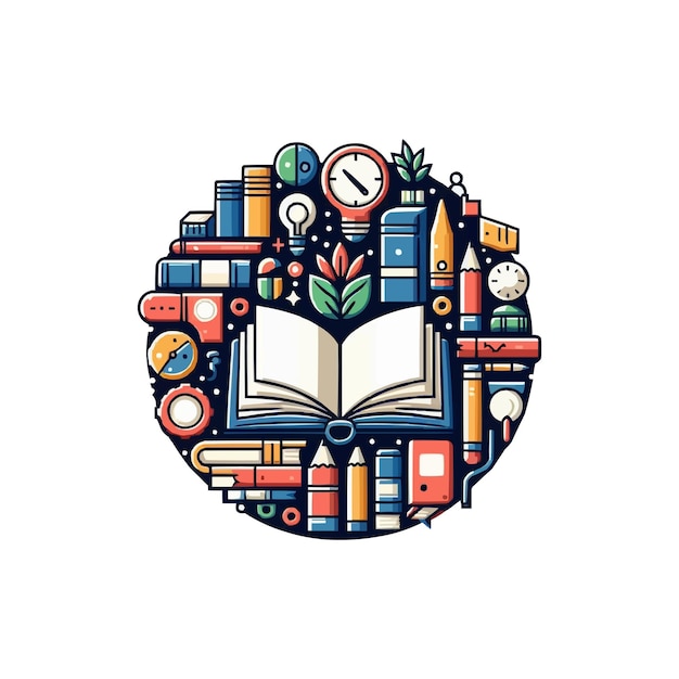 Um grande logotipo de uma empresa de livros em um fundo branco