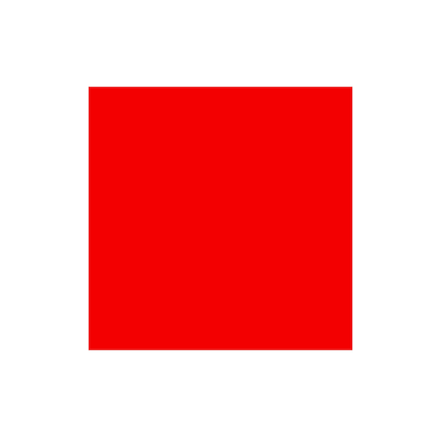 Um grande sinal vetorial quadrado vermelho ícone de bloco vermelho