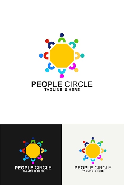Vetor um grupo de pessoas está reunido em um círculo