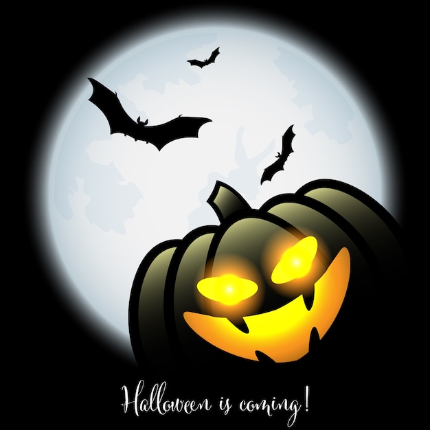 Um halloween jack o lantern com o halloween é texto que vem.