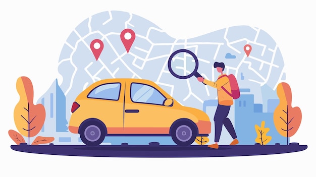 um homem com uma mochila e um mapa do mapa nele