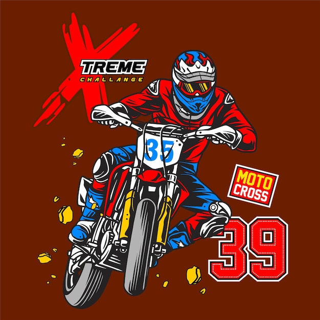 um homem em uma motocicleta com o número 39 na frente