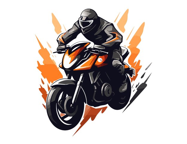 Cara Andando Na Moto De Corrida Ilustração Stock - Ilustração de moto,  capacete: 249453665