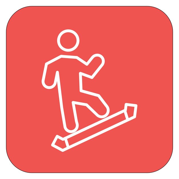 Vetor um homem em uma snowboard com um fundo vermelho com um logotipo vermelho com uma snowboard nele