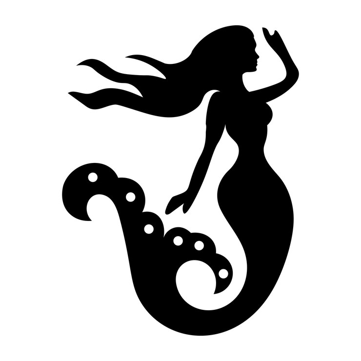 Vetor um ícone de glifo bem projetado da senhora sirene