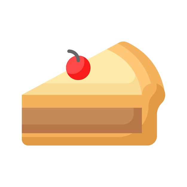 Um ícone incrível de bolo de torta em estilo moderno pronto para usar ícone