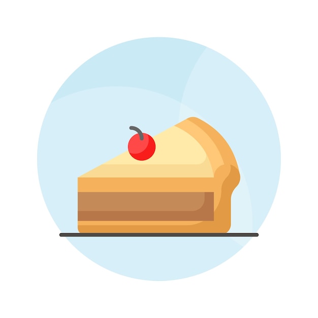 Um ícone incrível de bolo de torta em estilo moderno pronto para usar ícone