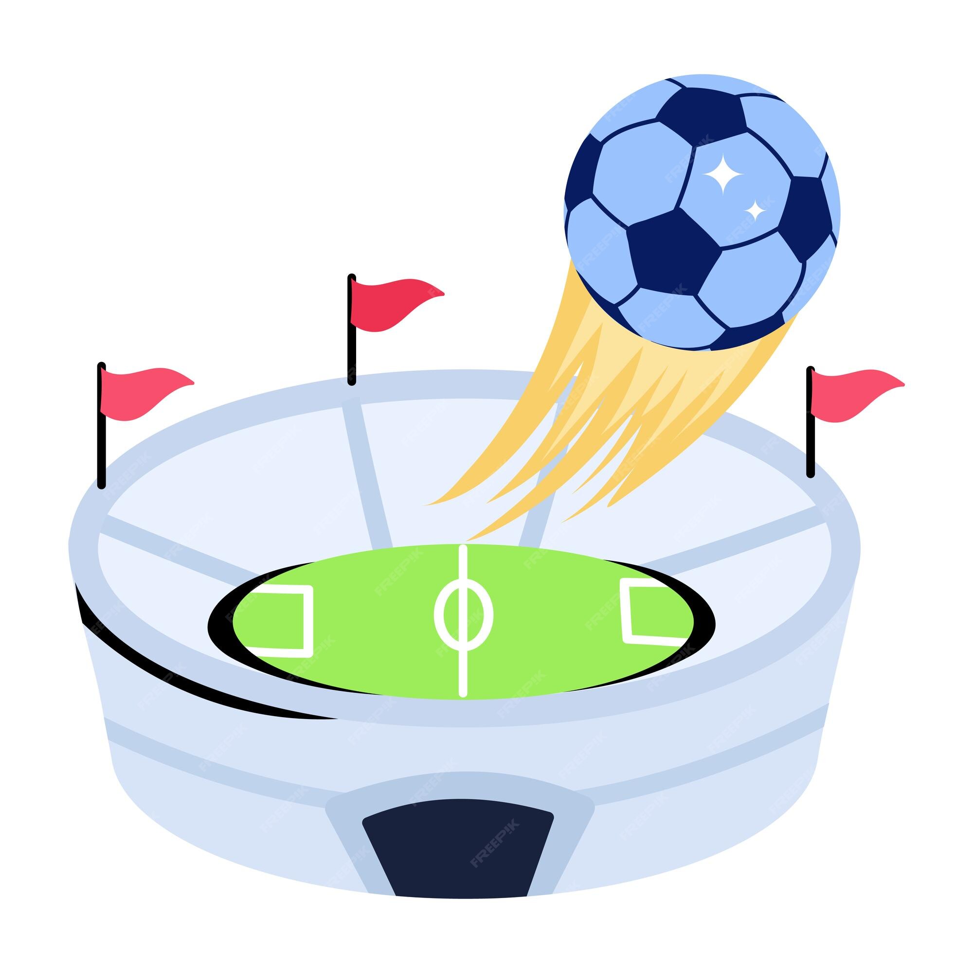 Um ícone plano de jogo de futebol download