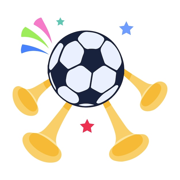 Um ícone plano de jogo de futebol download