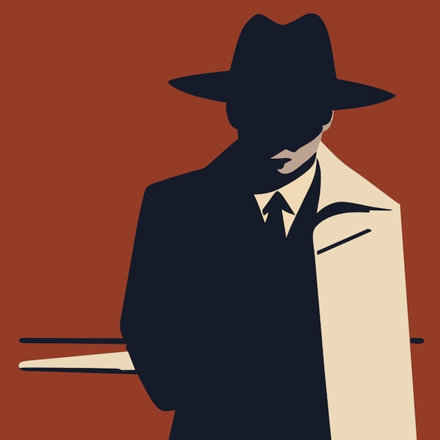 um investigador na cena do crime vector ilustração plano 2
