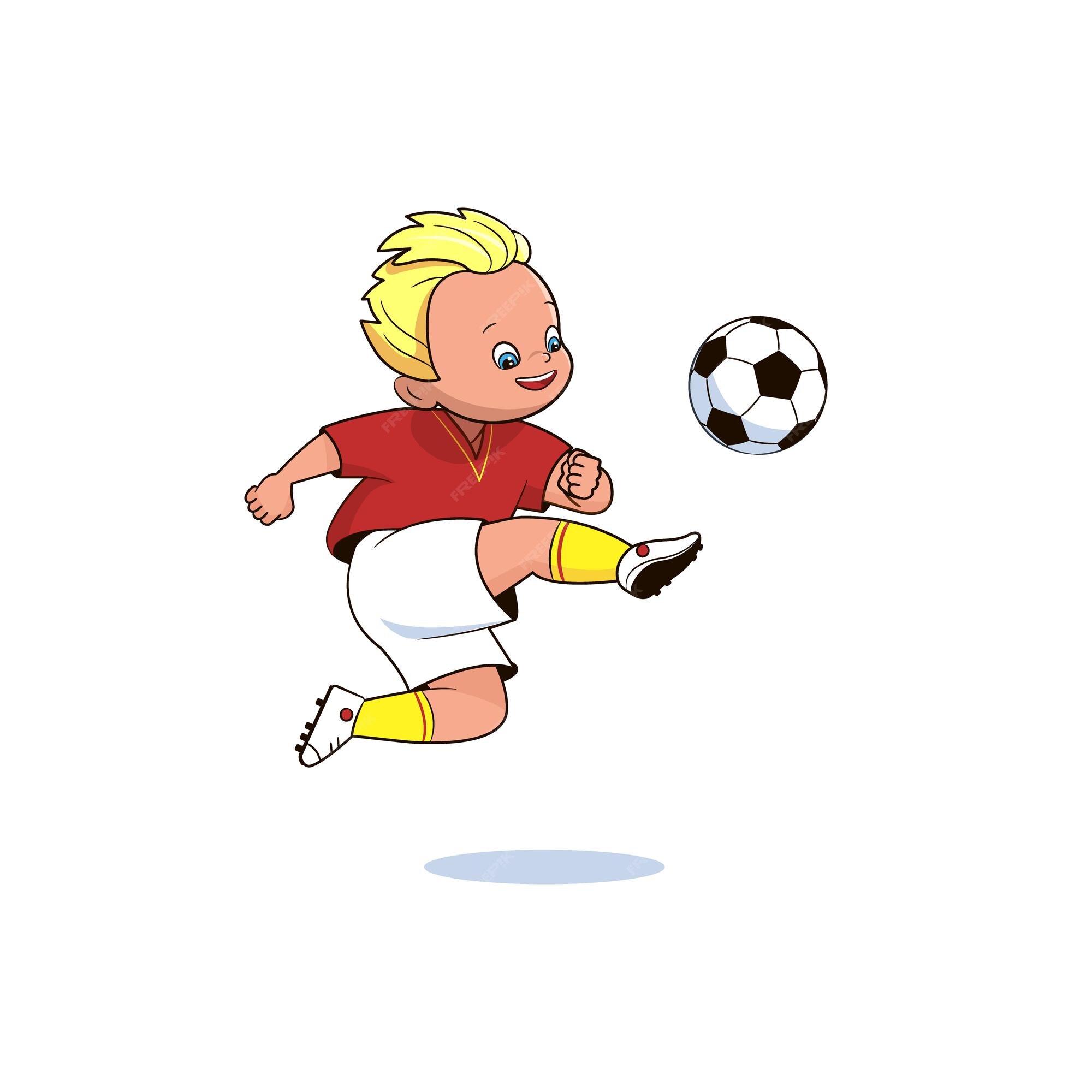 ilustração de um salto mortal de jogador de futebol chutando uma bola. uma  técnica de jogar futebol. 12820667 Vetor no Vecteezy