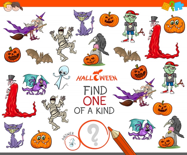 Um jogo de tipo com personagens do halloween