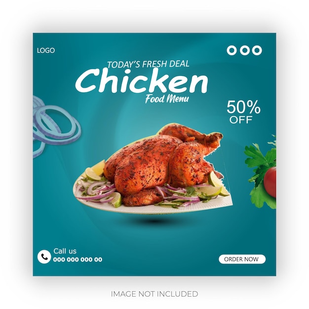 Um letreiro que diz frango.