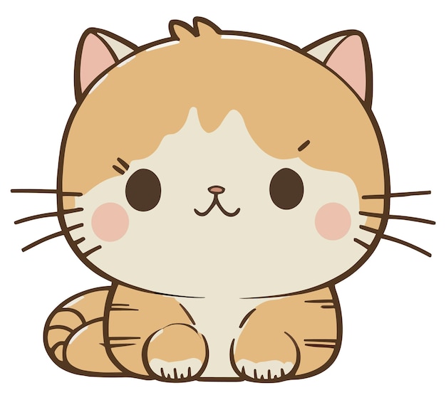 Desenhos Animados Desenhados à Mão E Clipart De Gato Amarelo PNG , Gato,  Animal, Linha Imagem PNG e PSD Para Download Gratuito