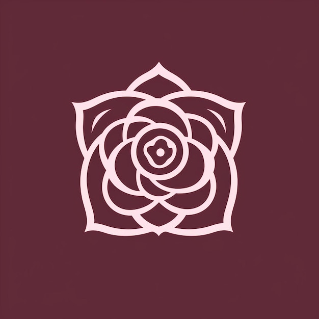 Vetor um lindo logotipo rosa