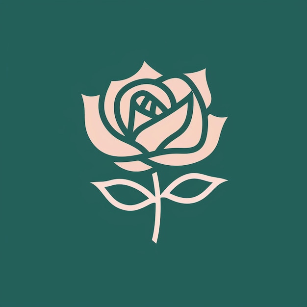 Vetor um lindo logotipo rosa