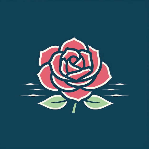 Um lindo logotipo rosa