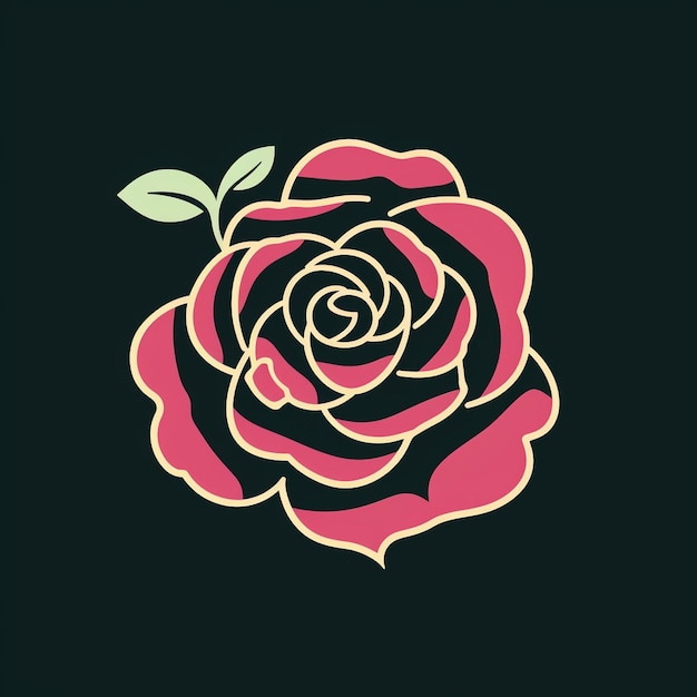 Um lindo logotipo rosa