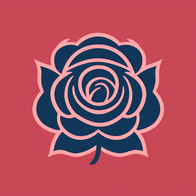 Um lindo logotipo rosa