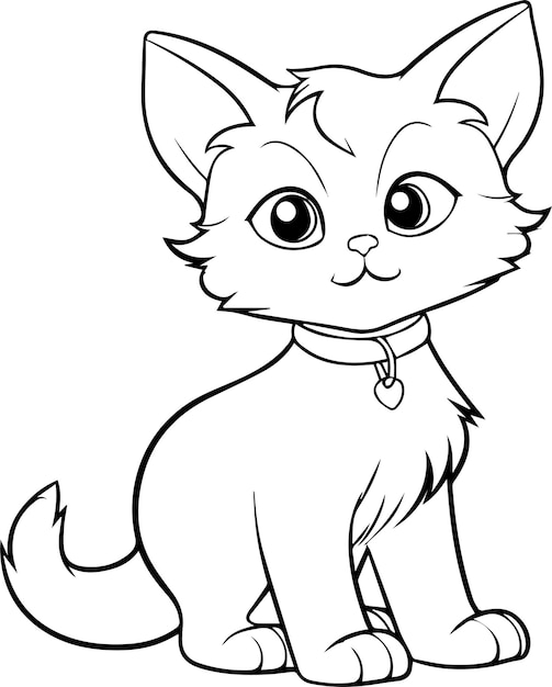 desenhos de gatos para colorir para crianças 23525732 Vetor no Vecteezy