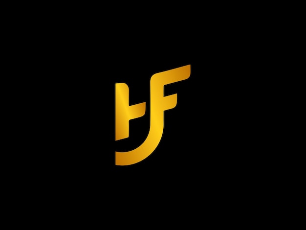 Vetor um logotipo amarelo com as letras hf nele