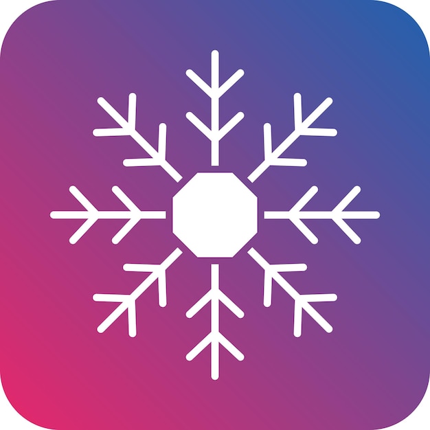 Vetor um logotipo azul e rosa com um floco de neve nele